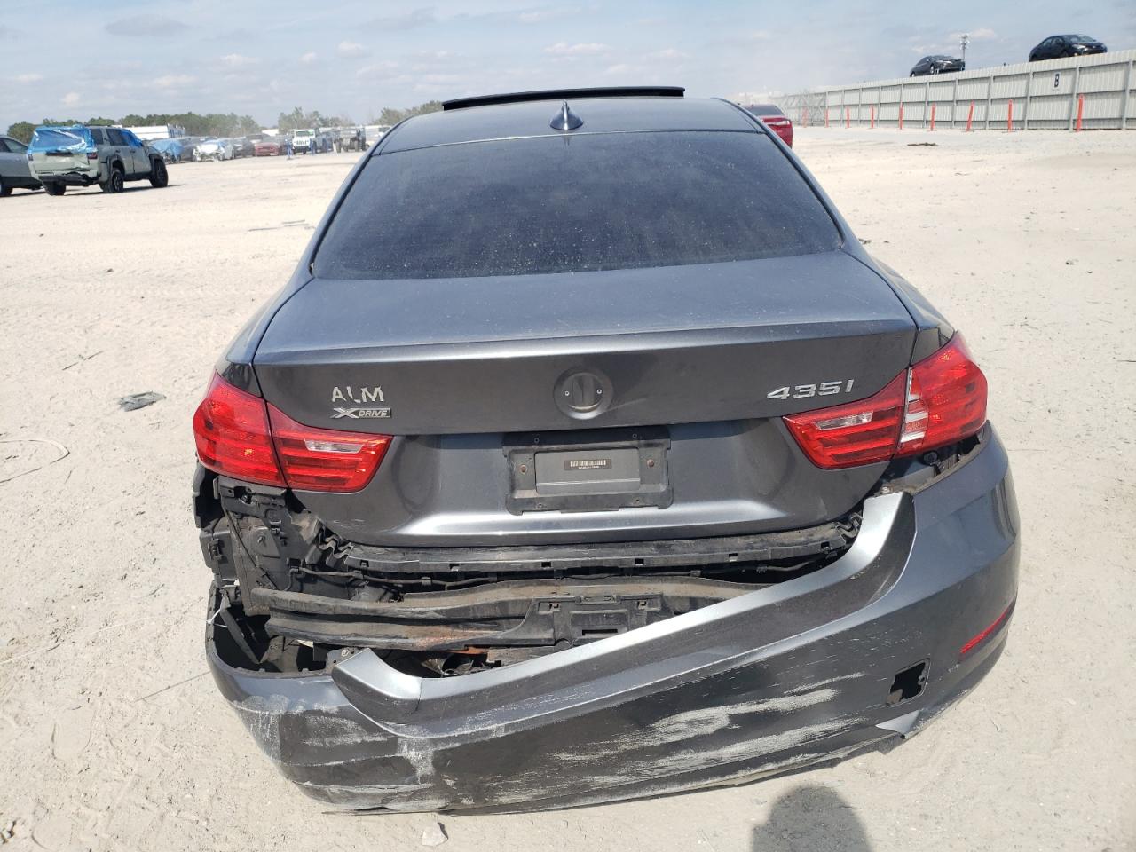 2014 BMW 4er VIN WBA3R5C5XEF730202 Copart auction photo, all over damage thumbnail 6