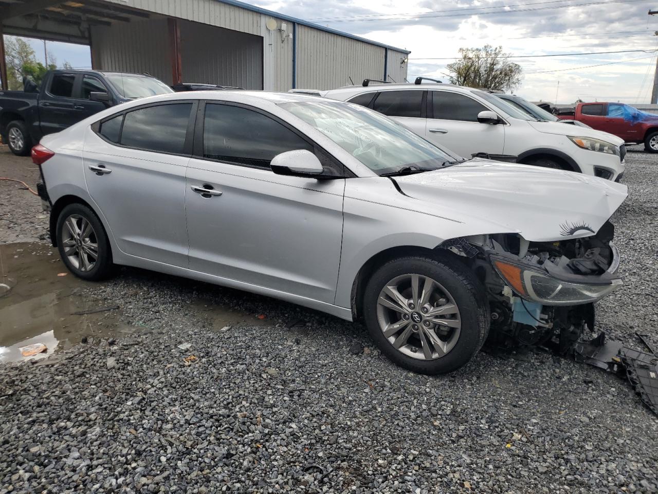 2017 Hyundai Elantra VIN KMHD84LF4HU149772 Copart auction photo, all over damage thumbnail 4