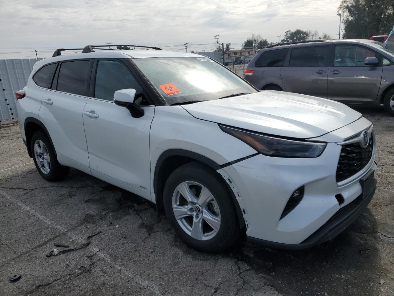 2022 Toyota Highlander VIN 5TDBBRCH6NS551272 Copart auction photo, front end damage thumbnail 4