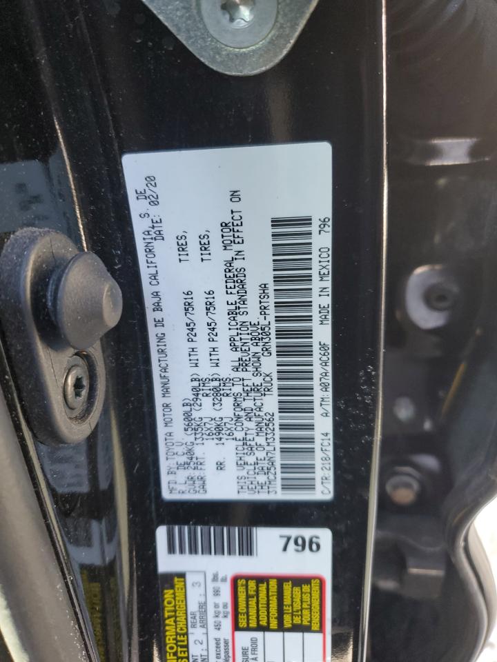 2020 Toyota Tacoma VIN 3TMCZ5AN7LM332562 Copart auction photo, all over damage thumbnail 12