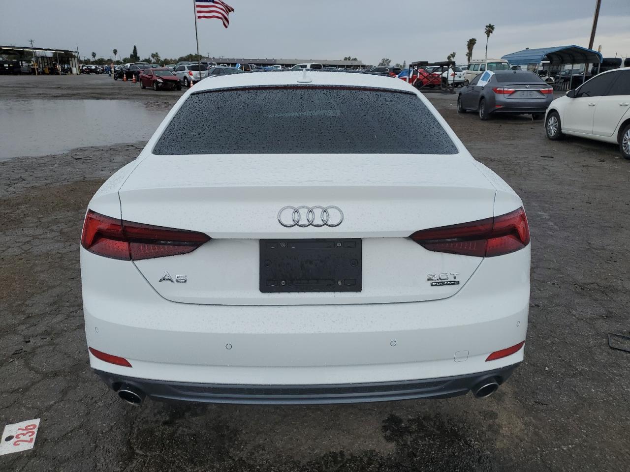 2018 Audi A5 VIN WAUTNAF56JA129554 Copart auction photo, front end / minor dent/scratches damage thumbnail 6