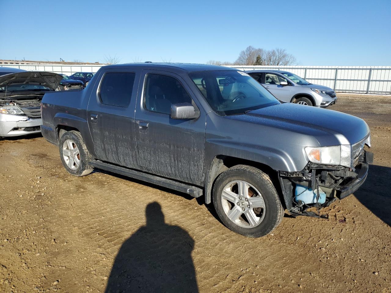 2011 Honda Ridgeline VIN 5FPYK1F53BB454454 Copart auction photo, front end / mechanical damage thumbnail 4