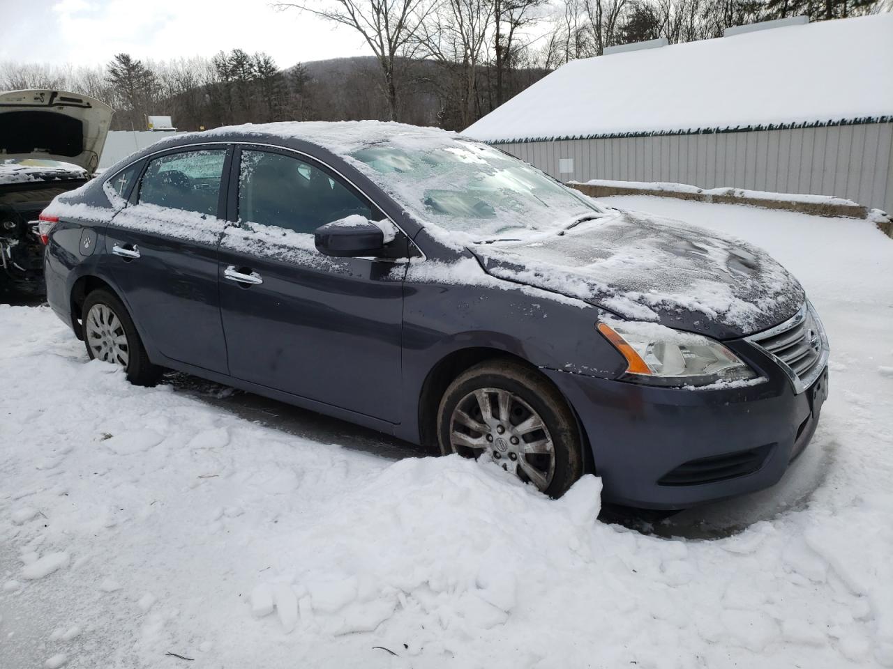 2013 Nissan Sentra VIN 3N1AB7APXDL780121 Copart auction photo, undercarriage / front end damage thumbnail 4