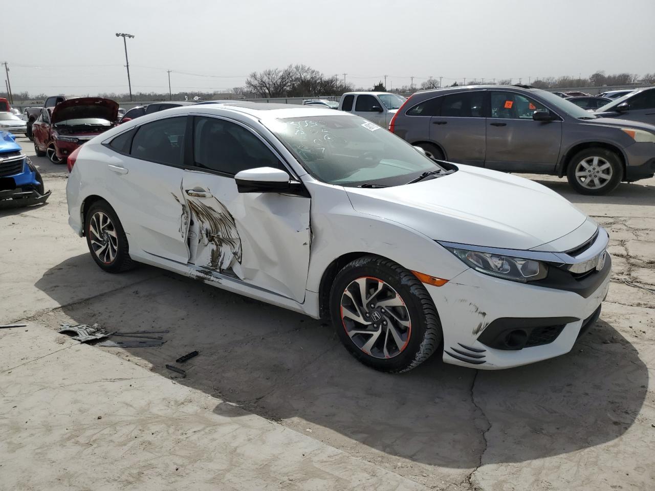 2016 Honda Civic VIN 19XFC2F85GE098678 Copart auction photo, side / hail damage thumbnail 4