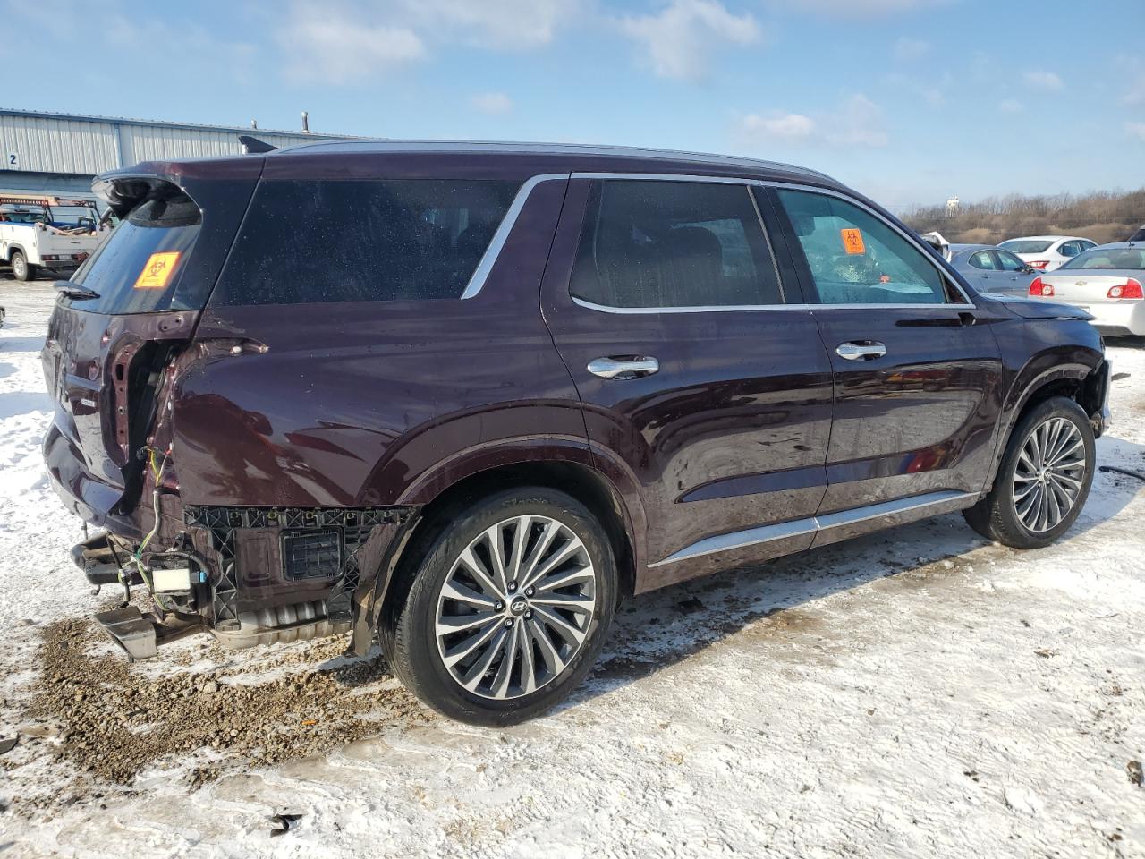2023 Hyundai Palisade VIN KM8R7DGE2PU606443 Copart auction photo, all over damage thumbnail 3