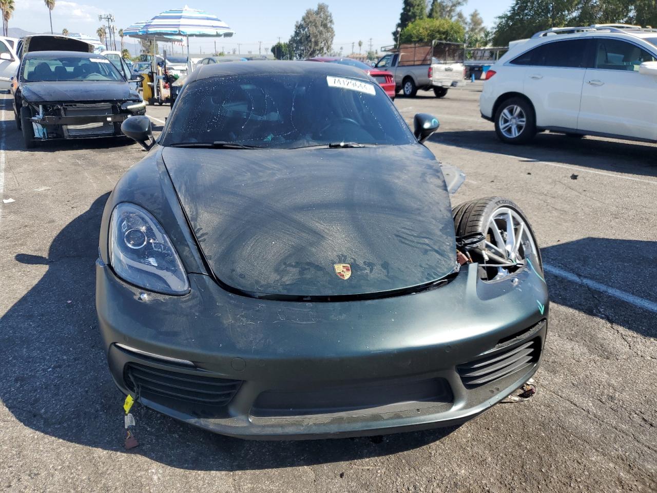 2018 Porsche Cayman VIN WP0AA2A89JK261618 Copart auction photo, side / undercarriage damage thumbnail 5