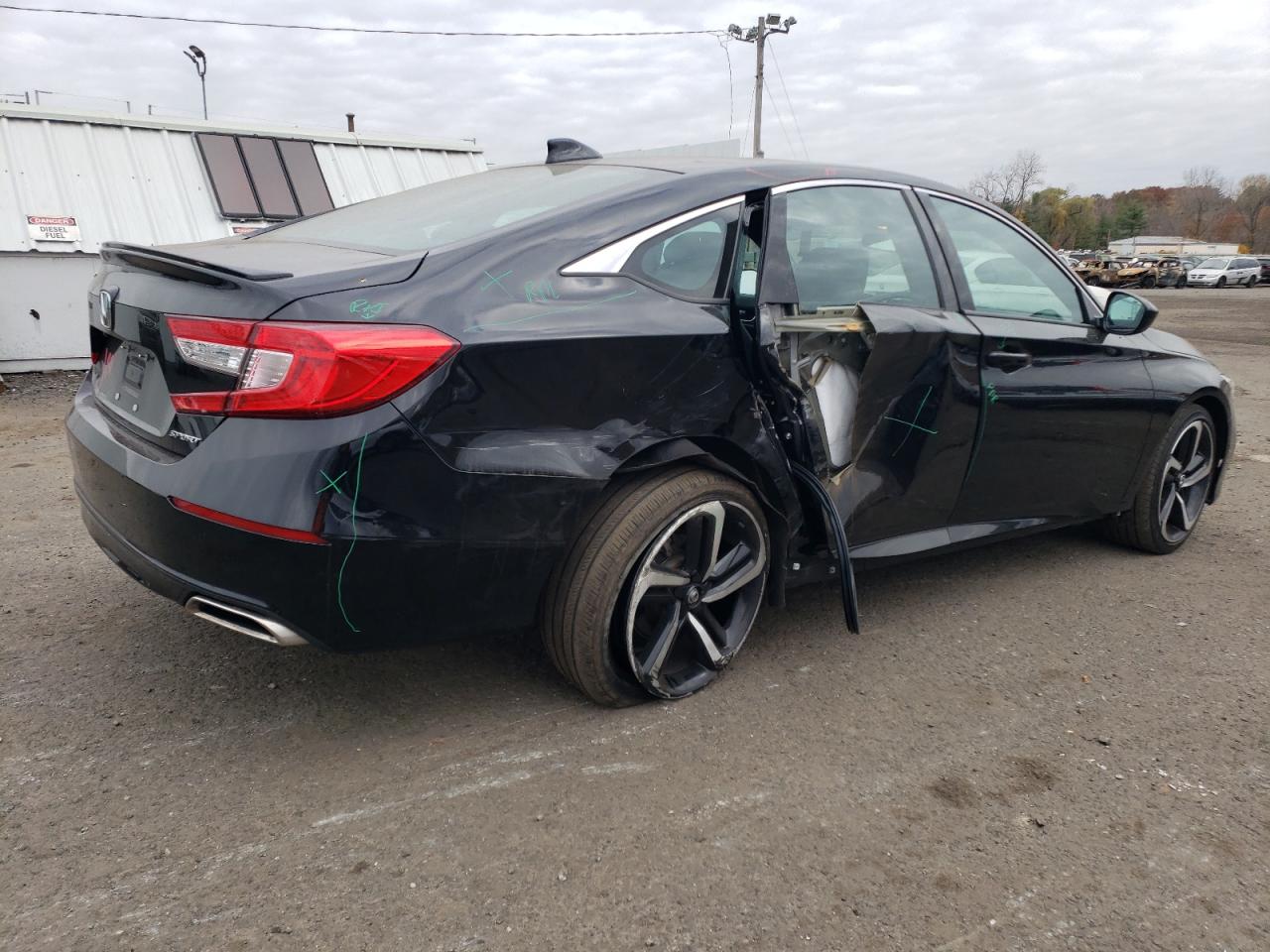 2020 Honda Accord VIN 1HGCV1F34LA156452 Copart auction photo, side / undercarriage damage thumbnail 3