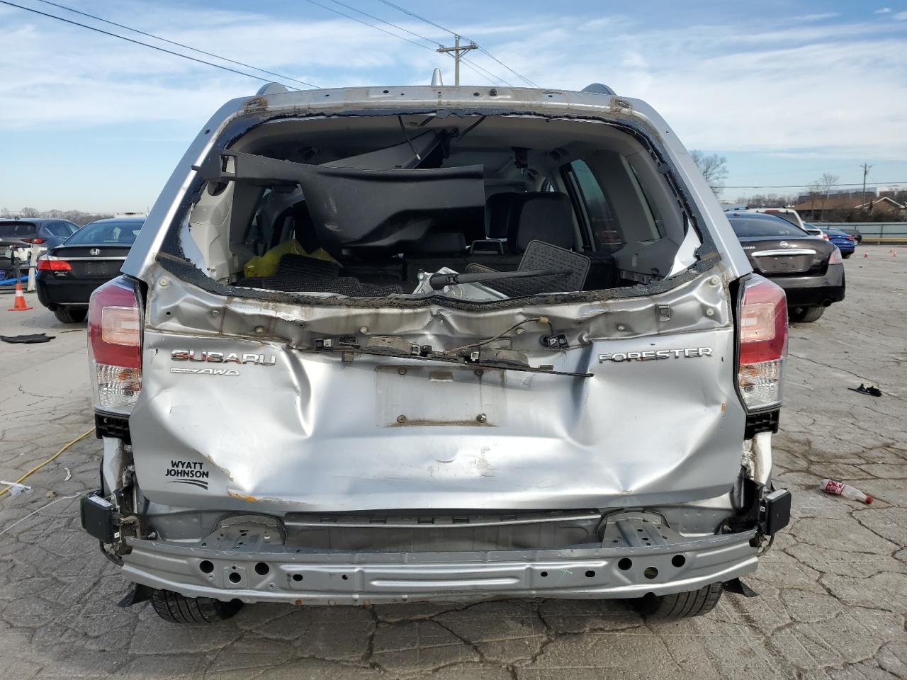 2018 Subaru Forester VIN JF2SJAJC9JH597688 Copart auction photo, rear end / front end damage thumbnail 6