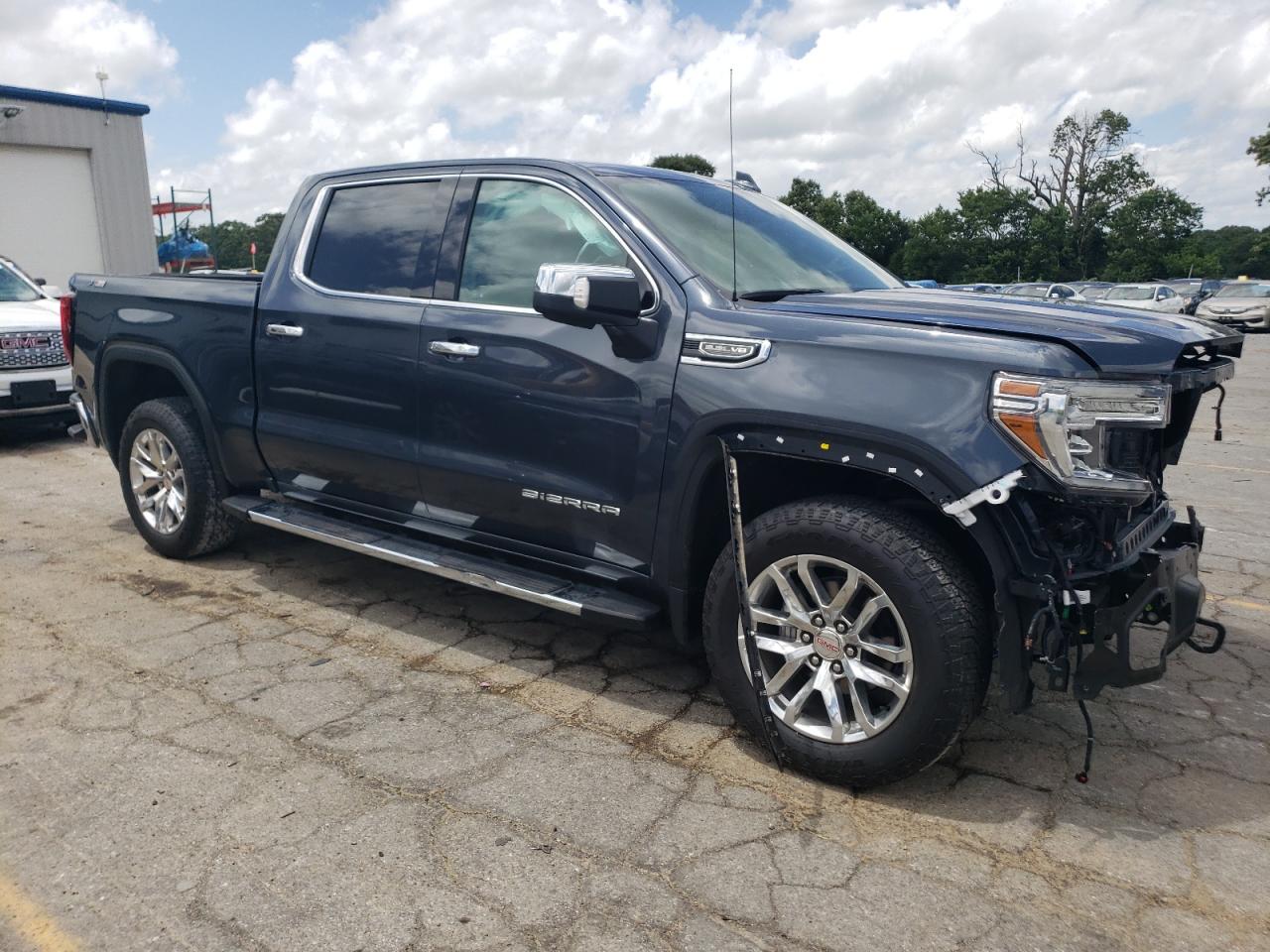 2022 GMC Sierra VIN 1GTU9DEDXNZ103763 Copart auction photo, front end / frame damage damage thumbnail 4