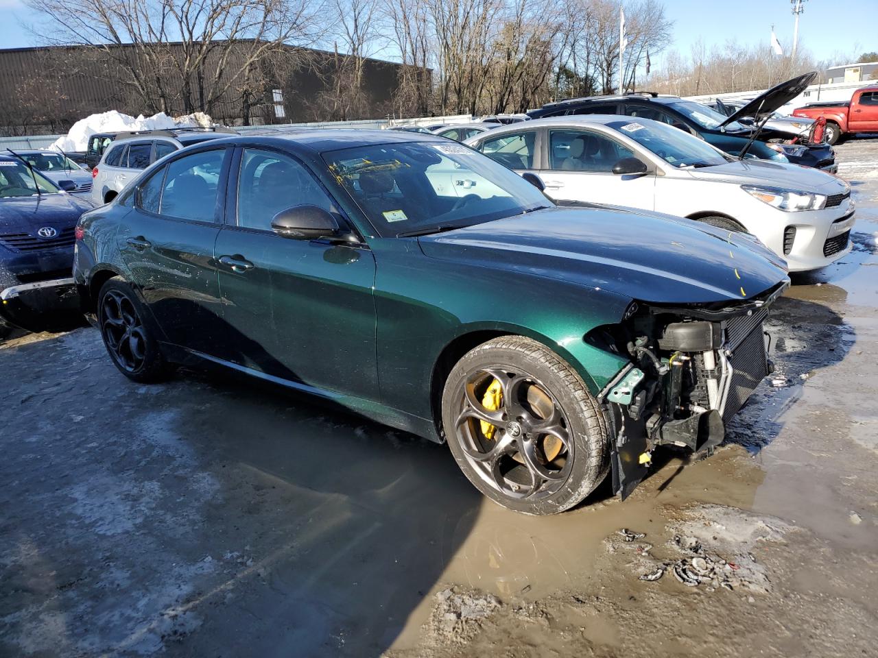 2021 Alfa Romeo Giulia VIN ZARFANBN2M7645829 Copart auction photo, front end damage thumbnail 4
