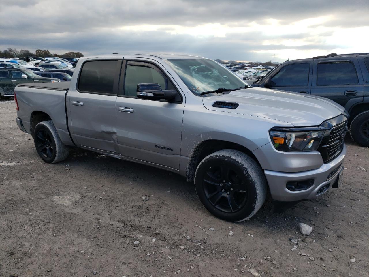 2021 RAM 1500 VIN 1C6SRFFT7MN573481 Copart auction photo, side damage thumbnail 4