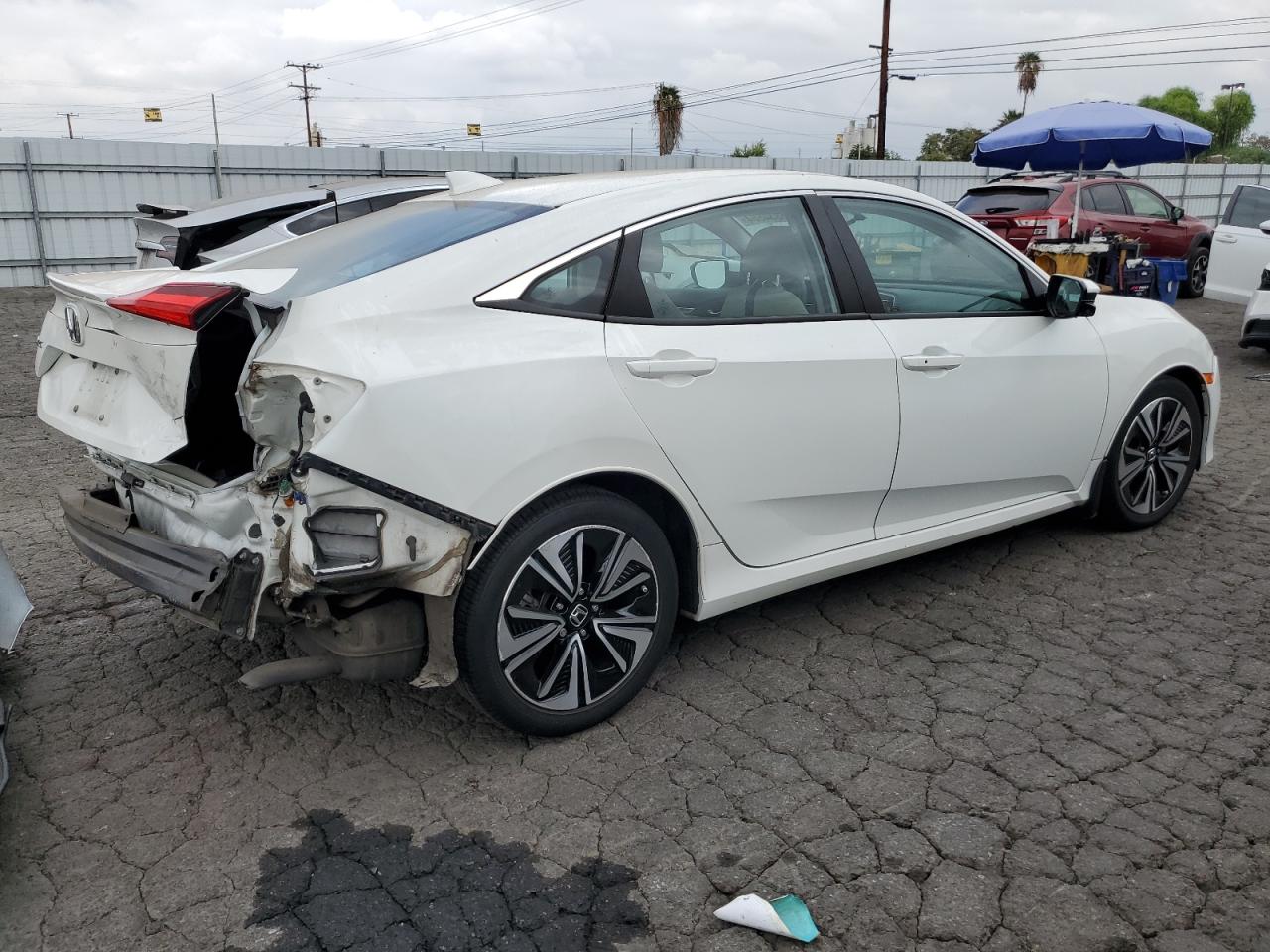 2016 Honda Civic VIN 2HGFC1F38GH637685 Copart auction photo, rear end damage thumbnail 3