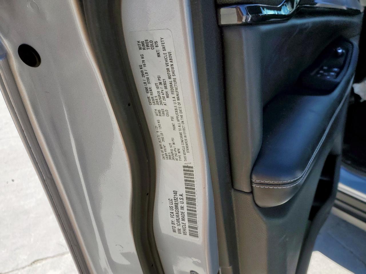 2021 Jeep Grand Cherokee VIN 1C4RJKAG9M8182140 Copart auction photo, front end / undercarriage damage thumbnail 12