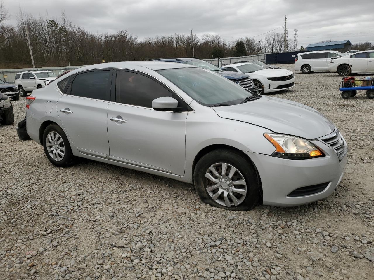 2013 Nissan Sentra VIN 3N1AB7AP9DL718578 Copart auction photo, side / all over damage thumbnail 4