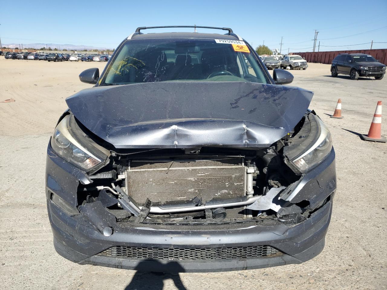 2017 Hyundai Tucson VIN KM8J33A49HU595607 Copart auction photo, front end damage thumbnail 5