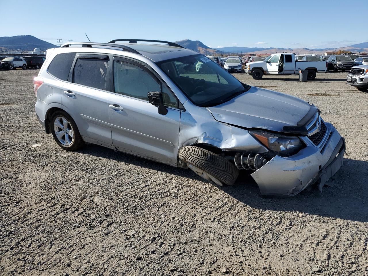 2014 Subaru Forester VIN JF2SJAHC1EH437932 Copart auction photo, front end / side damage thumbnail 4