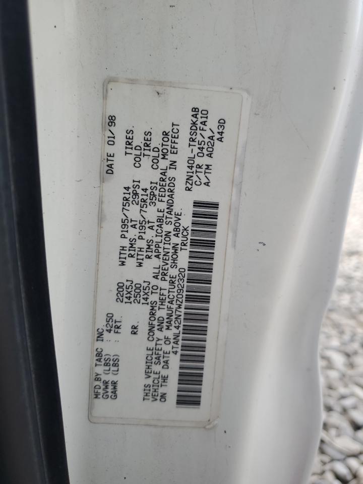 1998 Toyota Tacoma VIN 4TANL42N7WZ092320 Copart auction photo, minor dent/scratches damage thumbnail 14