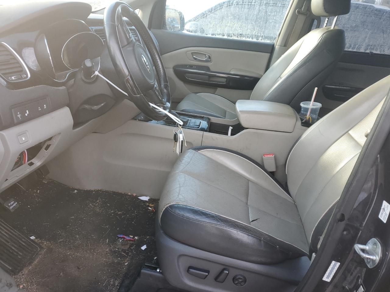 2015 KIA Sedona VIN KNDMC5C15F6037710 Copart auction photo, side / front end damage thumbnail 7
