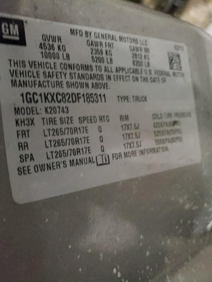 2013 Chevrolet Silverado VIN 1GC1KXC82DF185311 Copart auction photo, front end damage thumbnail 14