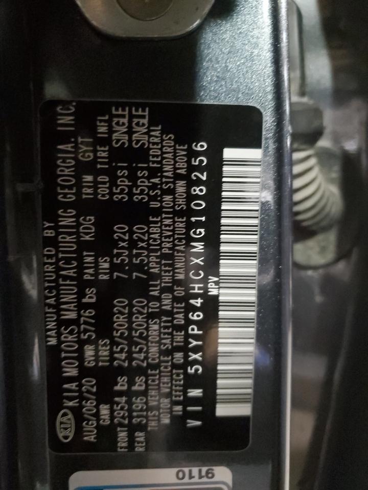 2021 KIA Telluride VIN 5XYP64HCXMG108256 Copart auction photo, all over / undercarriage damage thumbnail 13