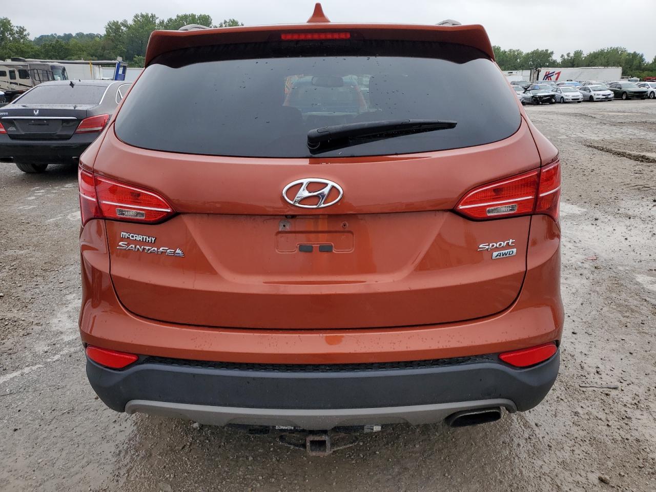 2014 Hyundai Santa Fe VIN 5XYZUDLB6EG219787 Copart auction photo, undercarriage / minor dent/scratches damage thumbnail 6