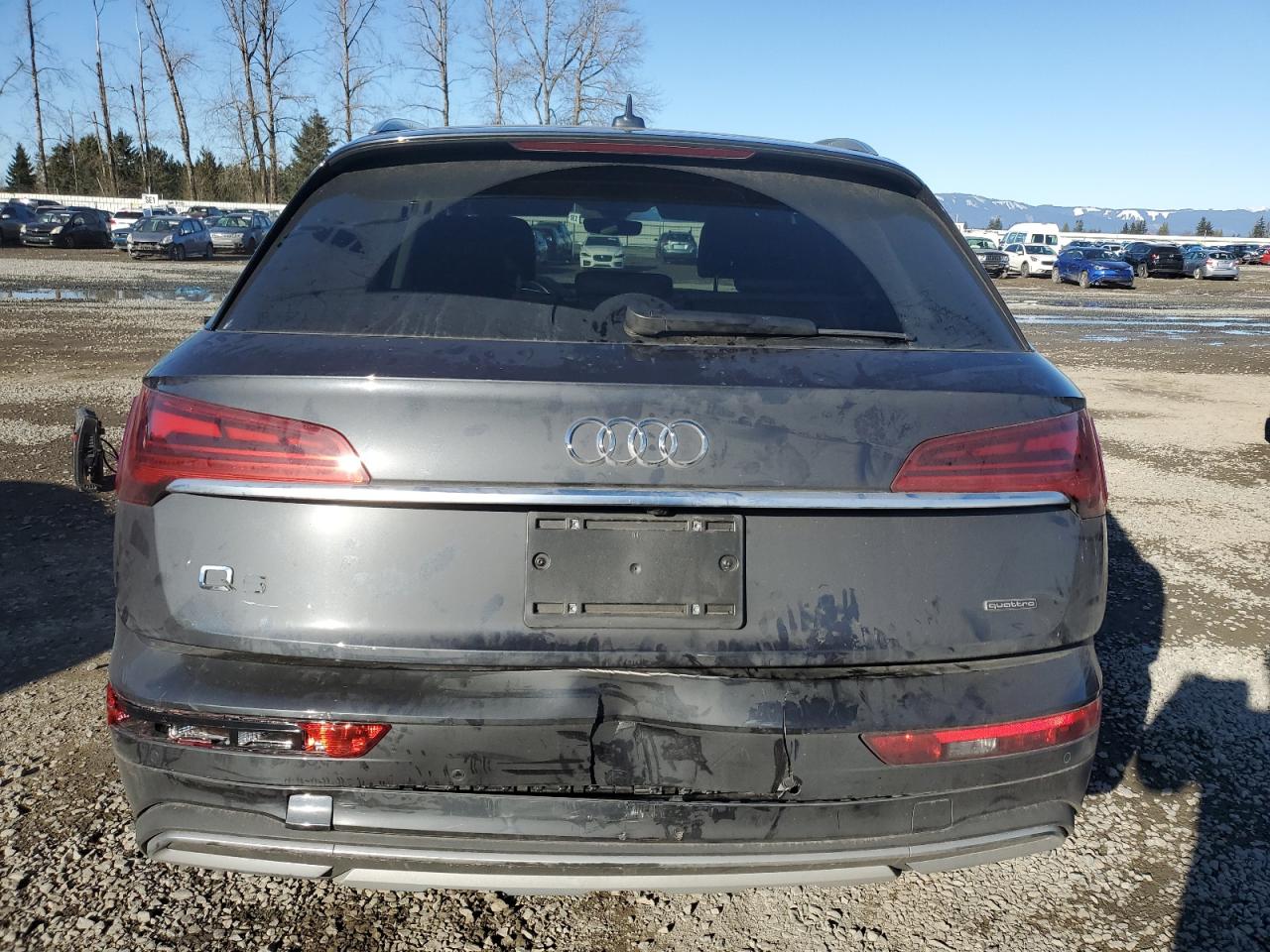 2021 Audi Q5 VIN WA1BAAFY8M2025578 Copart auction photo, rear end / side damage thumbnail 6