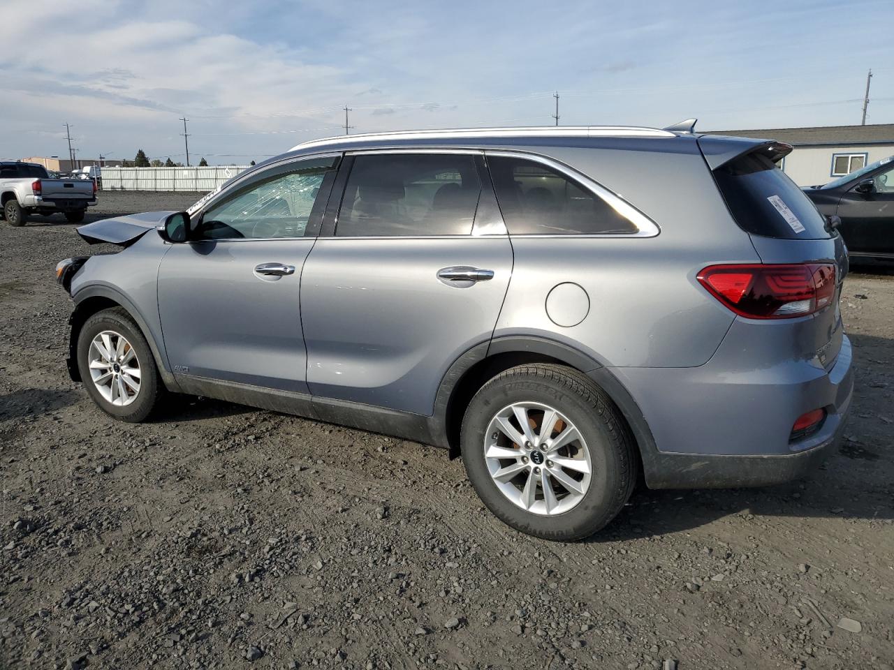 2019 KIA Sorento VIN 5XYPGDA30KG603182 Copart auction photo, front end / top/roof damage thumbnail 2