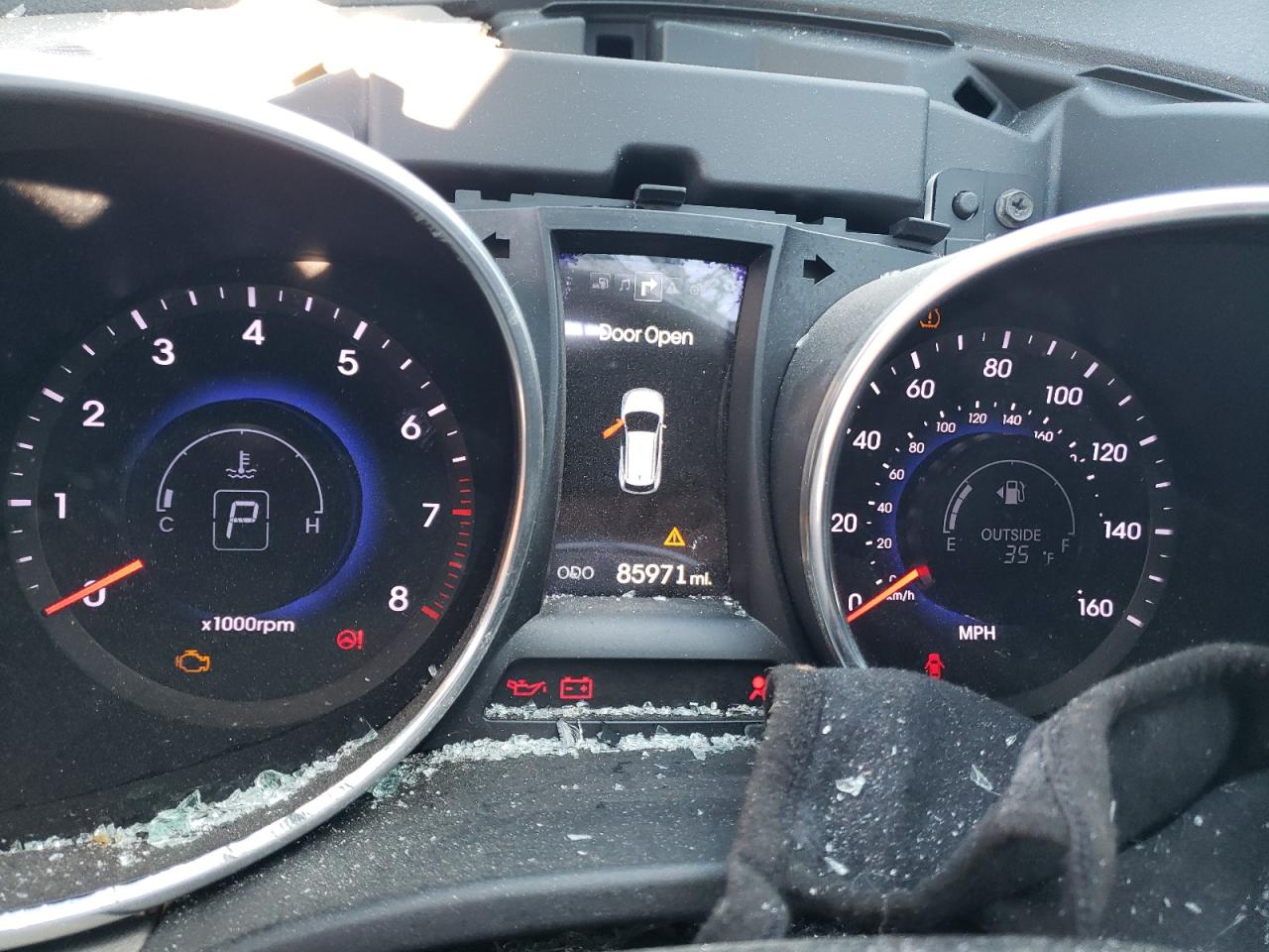 2014 Hyundai Santa Fe VIN 5XYZU3LB3EG142158 Copart auction photo, front end / rollover damage thumbnail 9