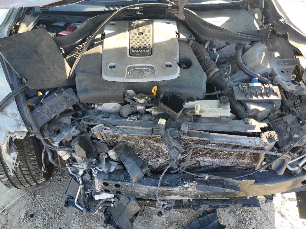 2009 Infiniti G VIN JNKCV61E99M012597 Copart auction photo, front end / side damage thumbnail 11