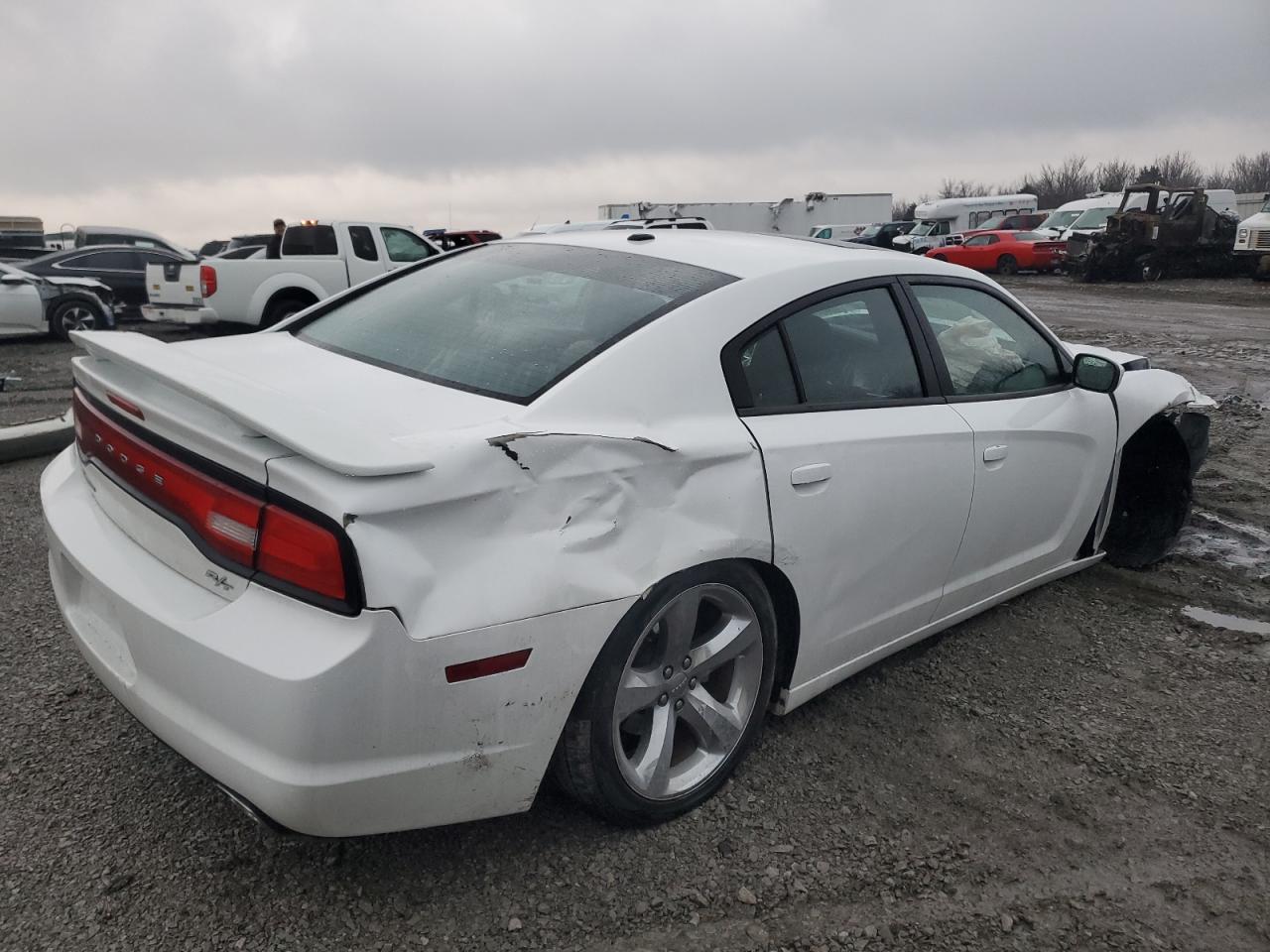 2012 Dodge Charger VIN 2C3CDXCT2CH260601 Copart auction photo, front end / rear end damage thumbnail 3