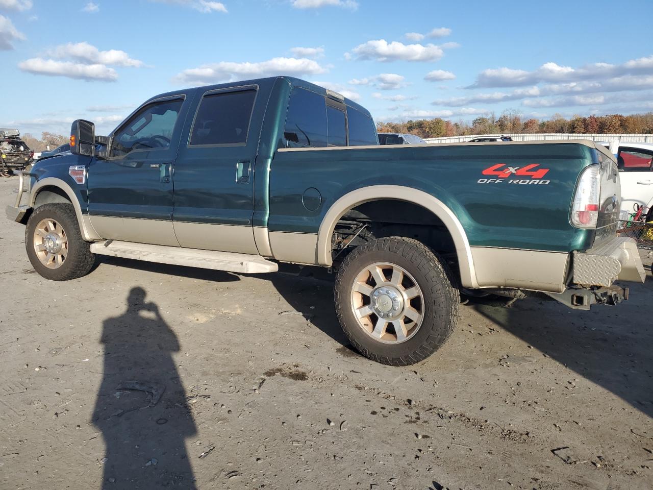2008 Ford F250 VIN 1FTSW21R48EB57660 Copart auction photo, front end / side damage thumbnail 2