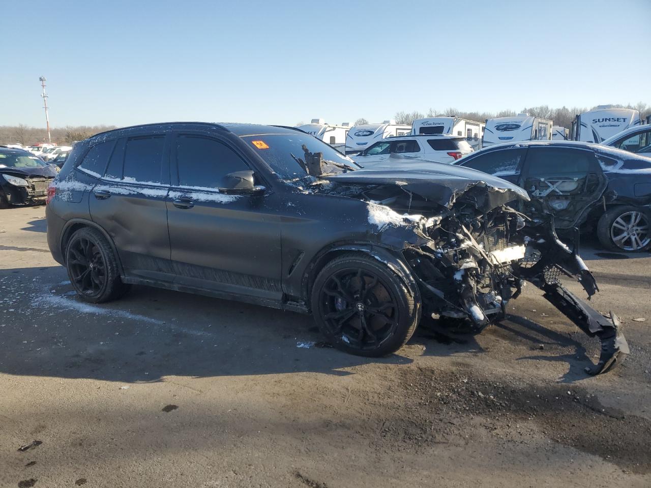 2021 BMW X3 VIN 5YMTS0C09M9F43121 Copart auction photo, front end damage thumbnail 4