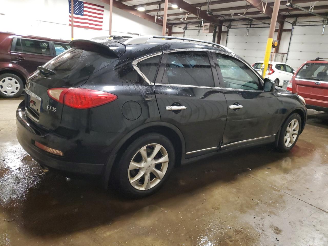 2010 Infiniti EX VIN JN1AJ0HR2AM755734 Copart auction photo, side / front end damage thumbnail 3