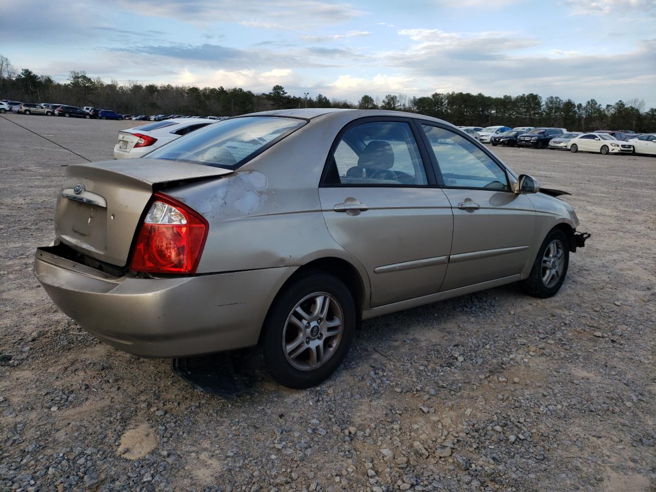 2004 KIA Spectra VIN KNAFE121645010898 Copart auction photo, all over damage thumbnail 3