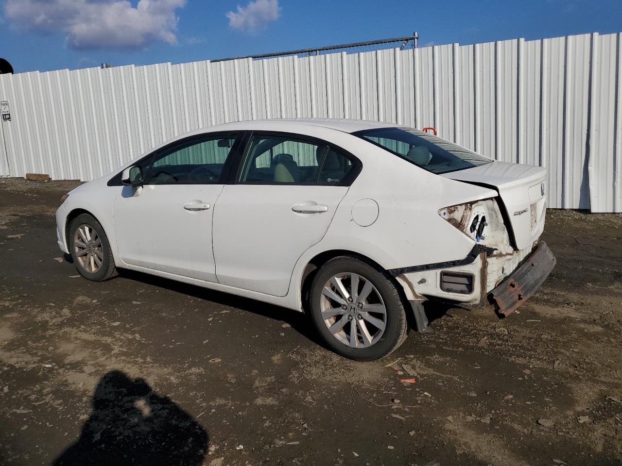 2012 Honda Civic VIN 2HGFB2F93CH592646 Copart auction photo, rear end / minor dent/scratches damage thumbnail 2