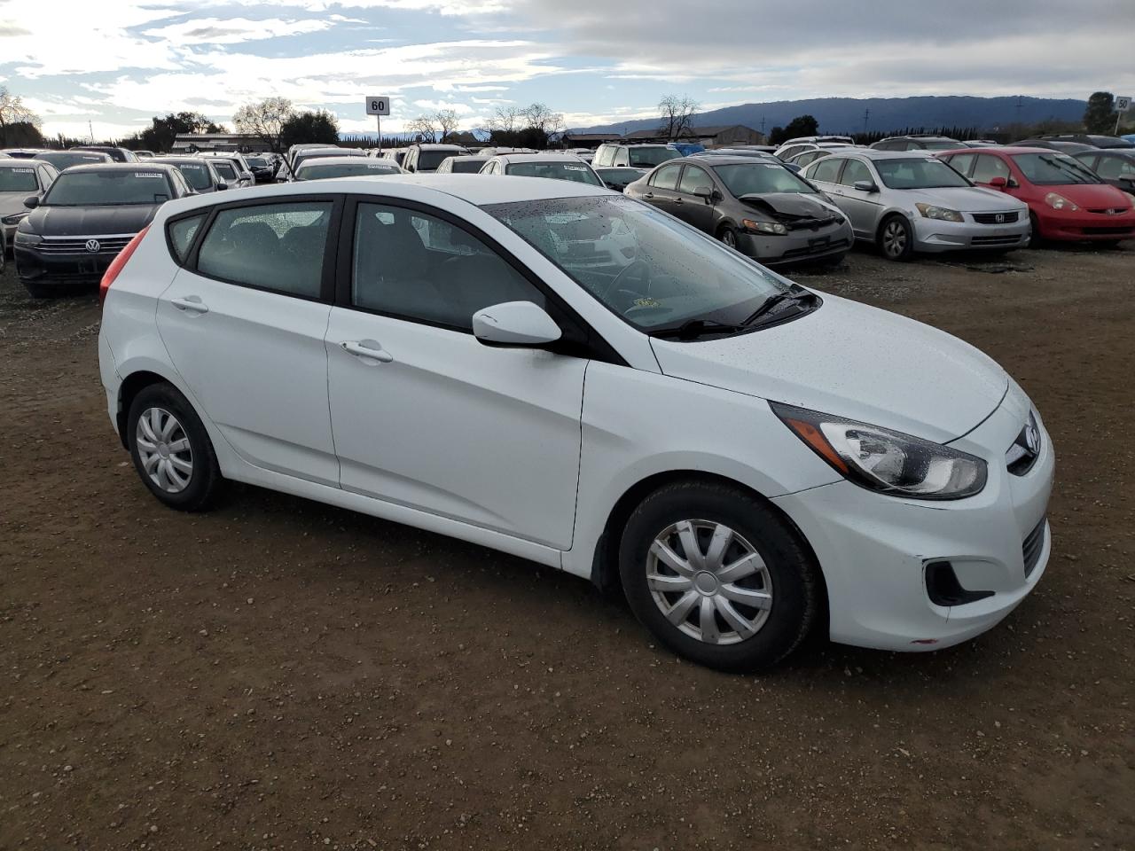 2014 Hyundai Accent VIN KMHCT5AE1EU195677 Copart auction photo, rear end damage thumbnail 4