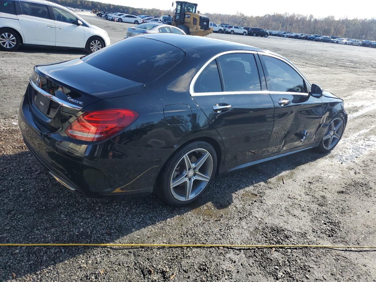 2015 Mercedes-Benz C-klasse VIN 55SWF6GB1FU041149 Copart auction photo, side / front end damage thumbnail 3