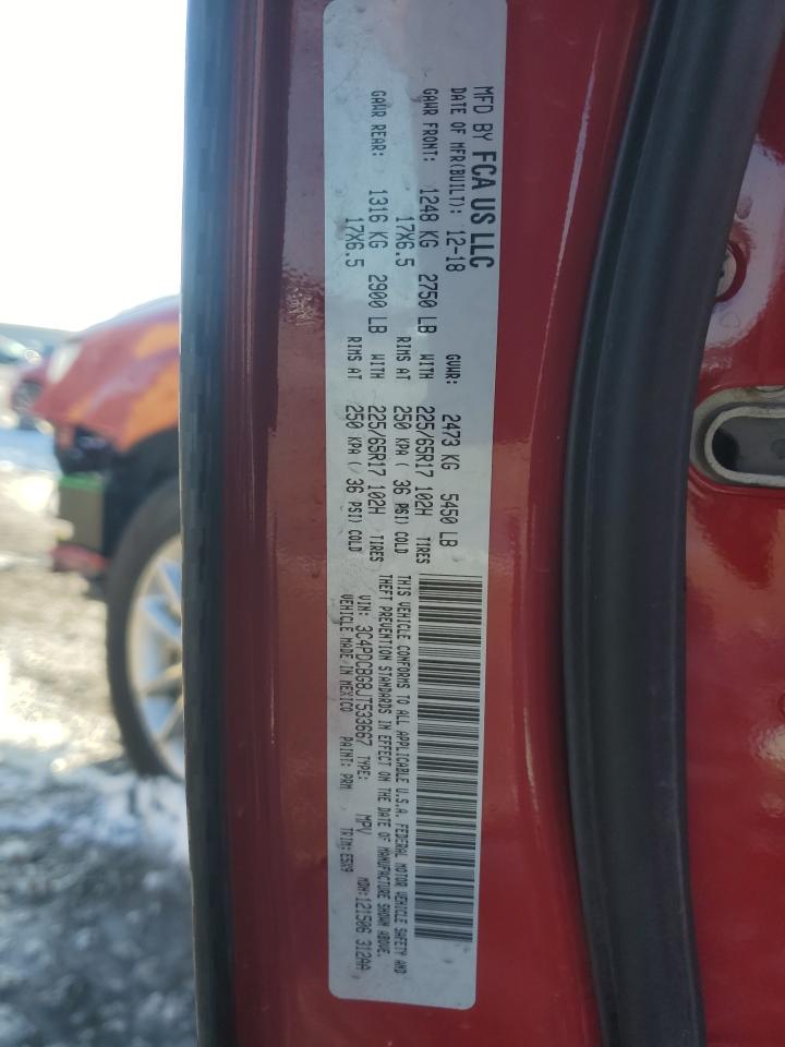 2018 Dodge Journey VIN 3C4PDCBG8JT533667 Copart auction photo, front end damage thumbnail 14