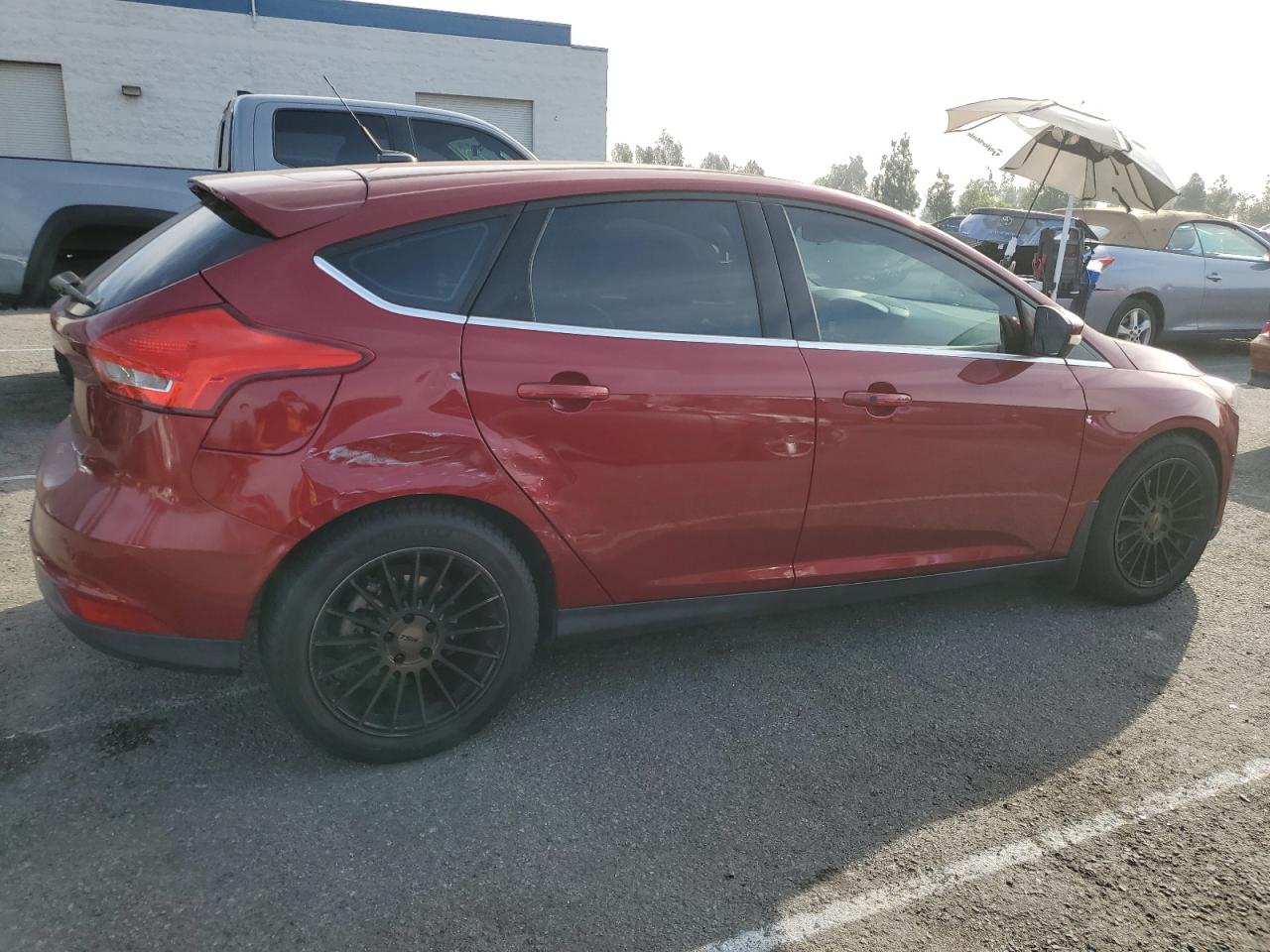 2015 Ford Focus VIN 1FADP3N20FL385761 Copart auction photo, side damage thumbnail 3