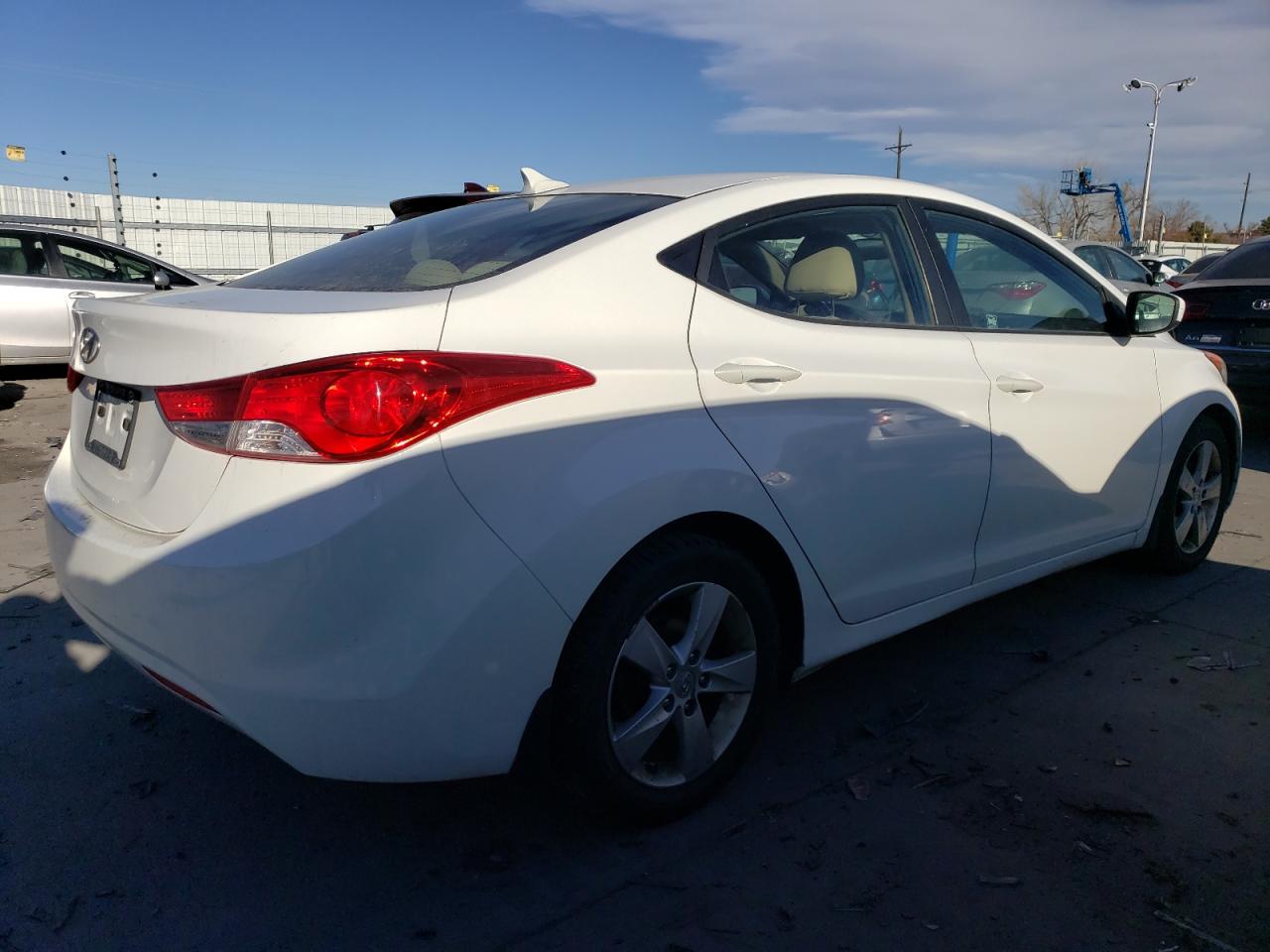 2013 Hyundai Elantra VIN 5NPDH4AE5DH333203 Copart auction photo, side / hail damage thumbnail 3
