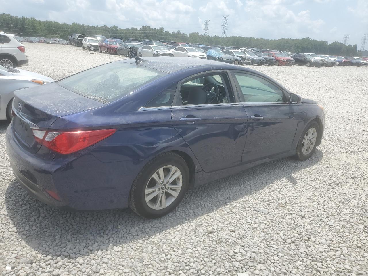 2014 Hyundai Sonata VIN 5NPEB4AC1EH861410 Copart auction photo, vandalism damage thumbnail 3