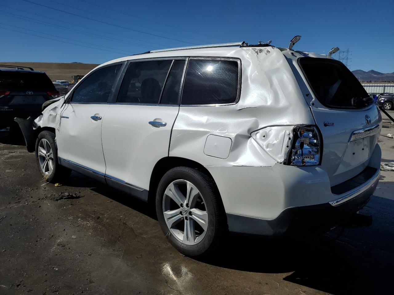 2012 Toyota Highlander VIN 5TDYK3EH5CS075615 Copart auction photo, rollover damage thumbnail 2