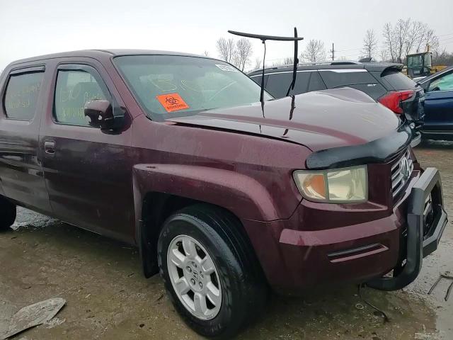 2007 Honda Ridgeline VIN 2HJYK16417H536552 Copart auction photo, biohazard/chemical / front end damage thumbnail 11
