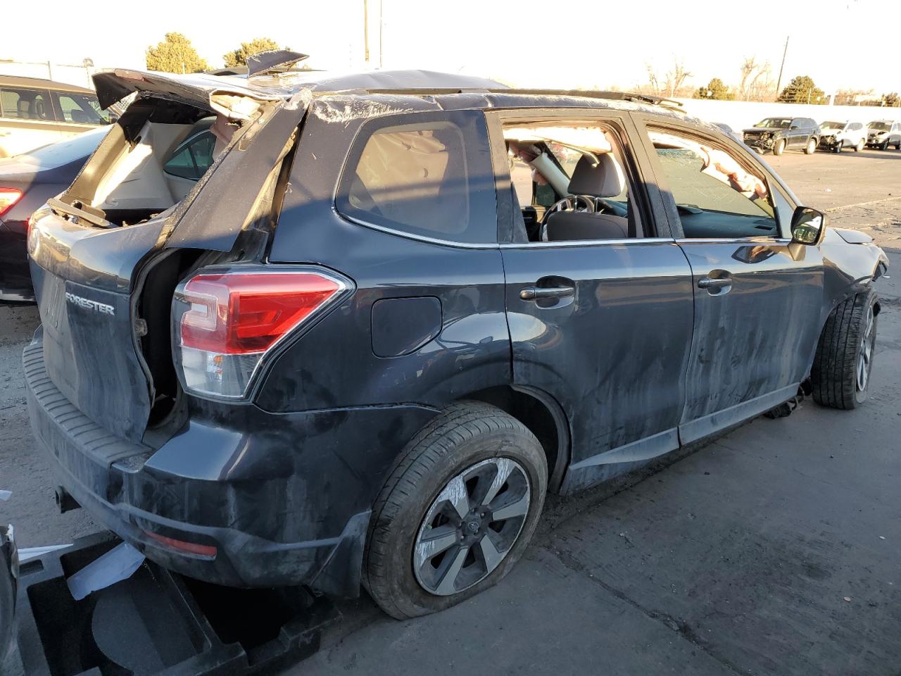 2018 Subaru Forester VIN JF2SJAJC8JH514266 Copart auction photo, all over damage thumbnail 3