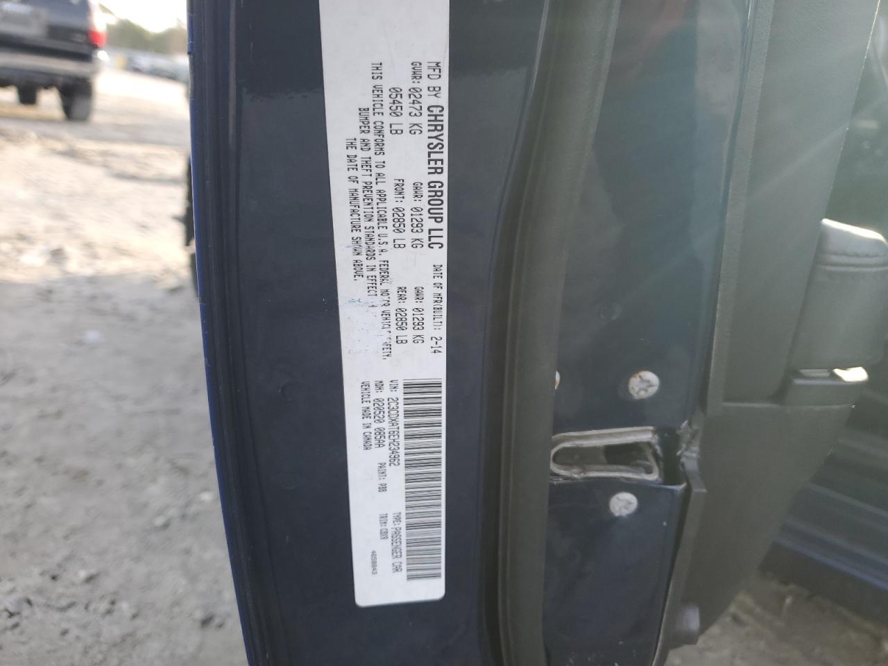 2014 Dodge Charger VIN 2C3CDXAT6EH234962 Copart auction photo, all over damage thumbnail 13