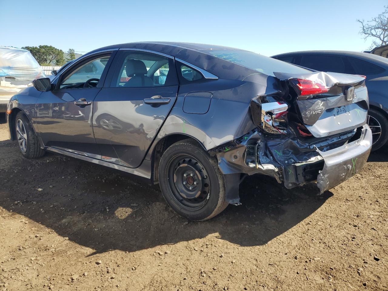 2019 Honda Civic VIN 2HGFC2F60KH533104 Copart auction photo, rear end / front end damage thumbnail 2