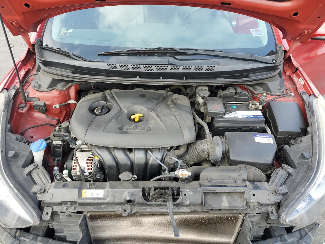 2014 Hyundai Elantra VIN KMHDH4AH5EU189763 Copart auction photo, front end / undercarriage damage thumbnail 13