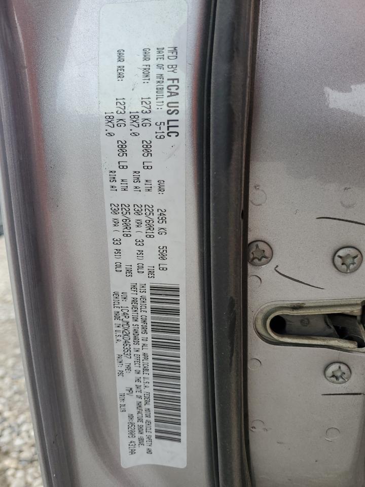 2019 Jeep Grand Cherokee VIN 1C4PJMDX2KD463537 Copart auction photo, front end damage thumbnail 13