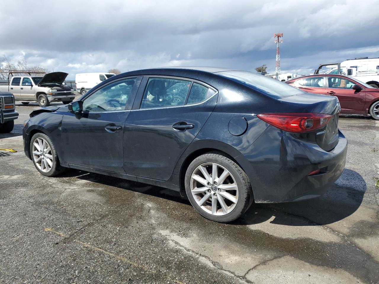 2017 Mazda 3 VIN JM1BN1V70H1108176 Copart auction photo, front end / side damage thumbnail 2