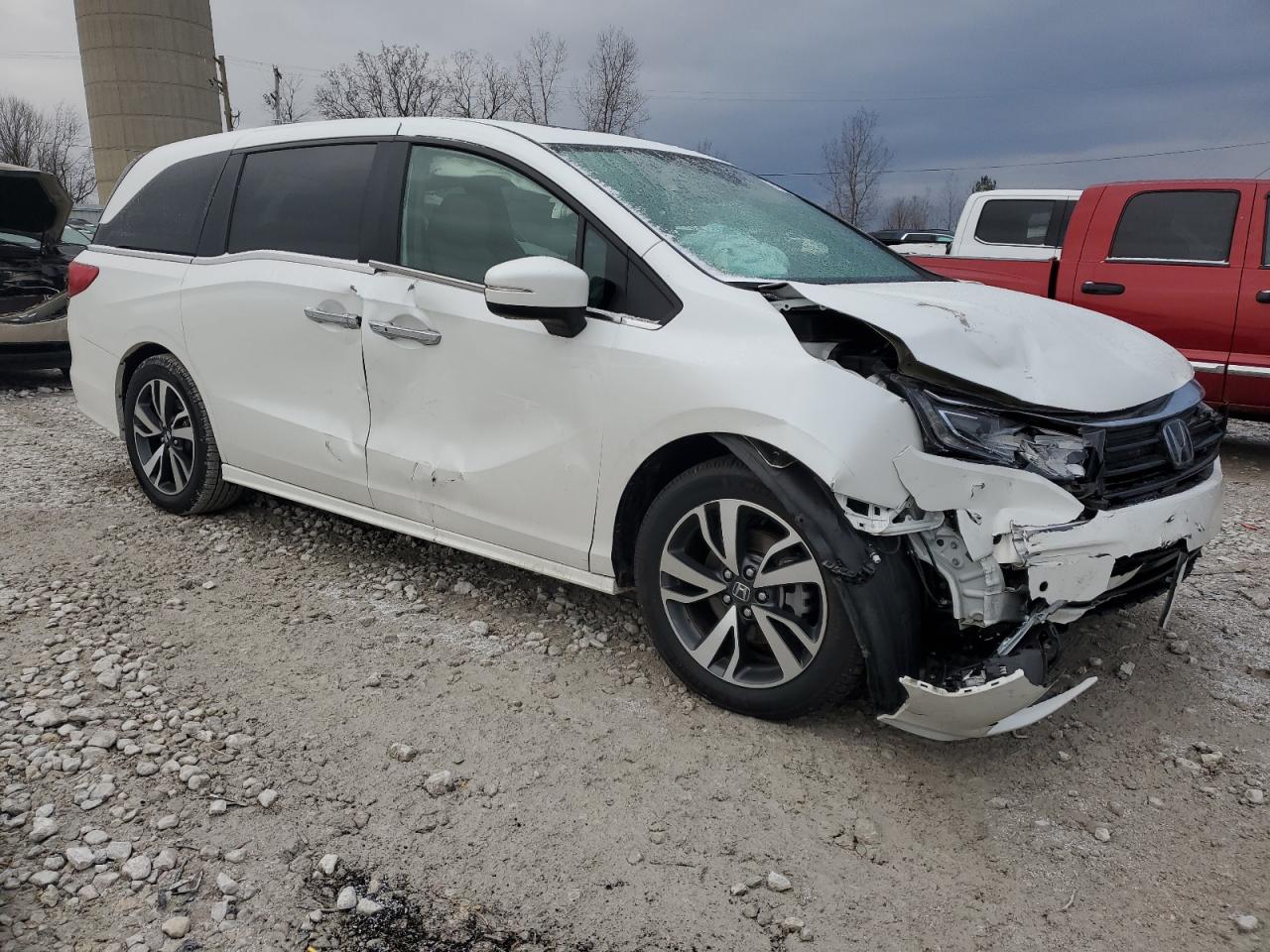 2022 Honda Odyssey VIN 5FNRL6H88NB067515 Copart auction photo, all over damage thumbnail 4